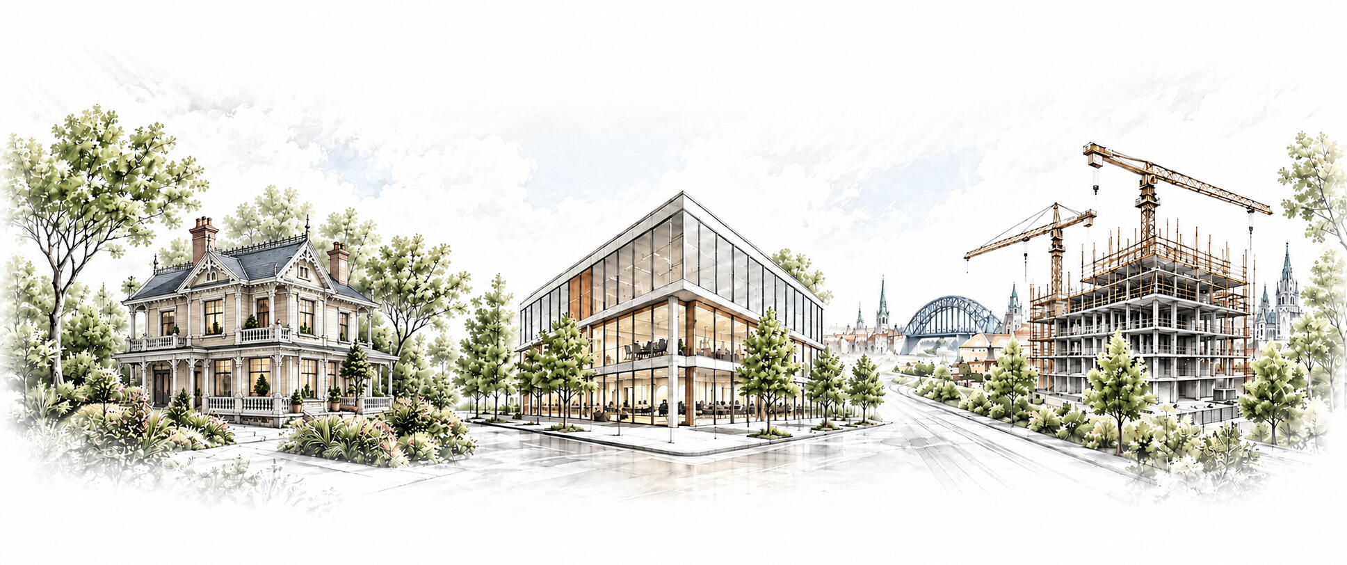 Architectural, Surveying & Building Projects in Newcastle Architectural illustration of residential, commercial and construction projects in Newcastle