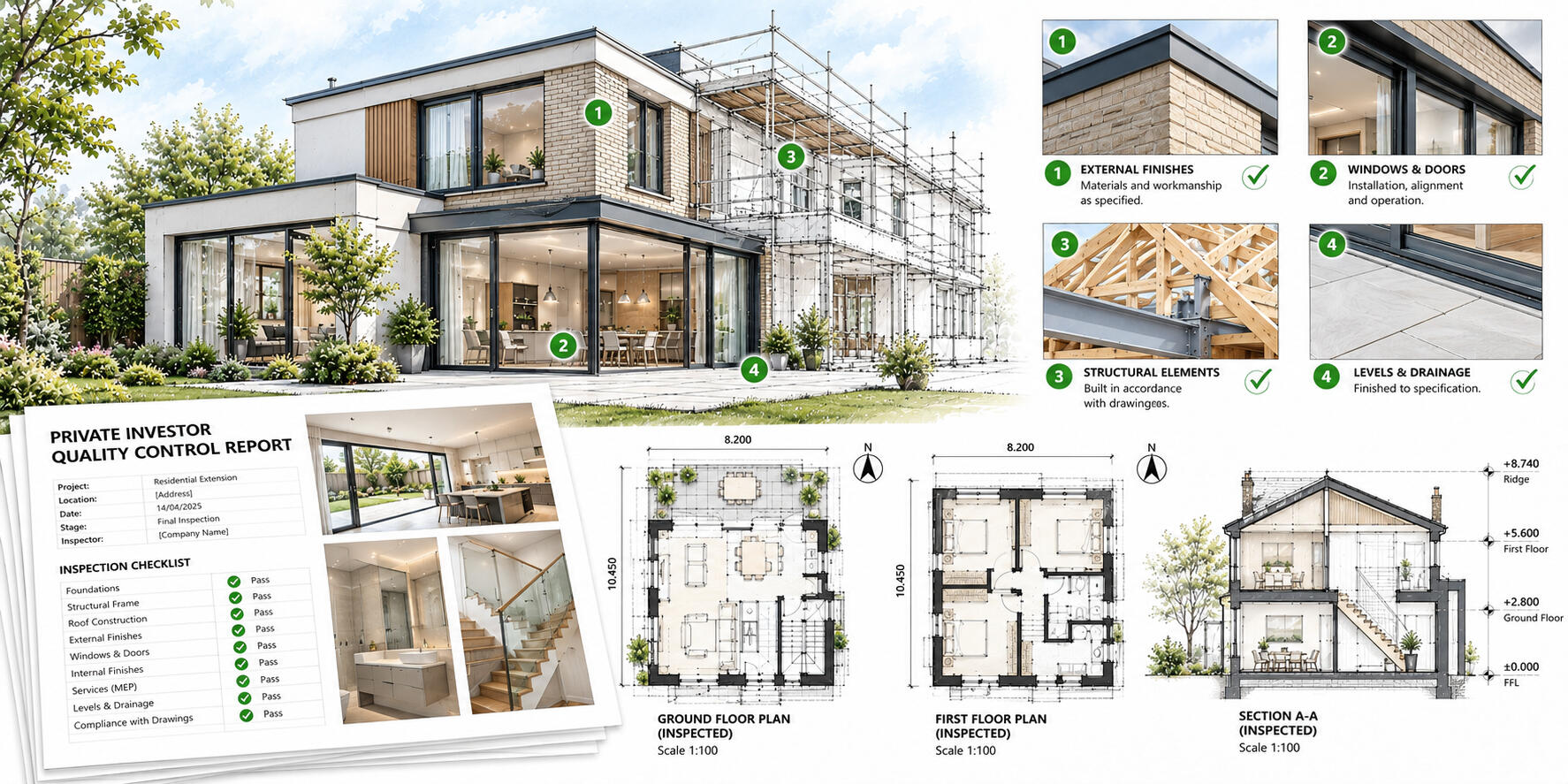 Investor Quality Control – Peter Angel Property quality control inspection showing construction checks, building defects and progress documentation
